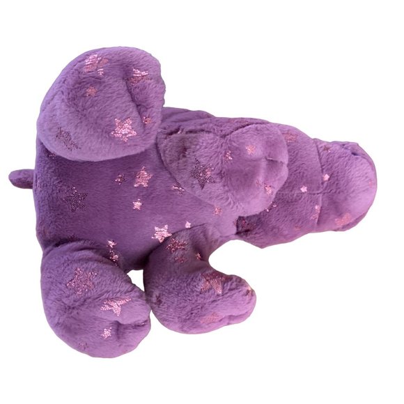 Wild Republic Plush Stuffed Animal Toy Doll PUrple Hippo 13 in Length Pin Glitte - Picture 6 of 6